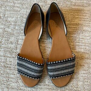 J Crew Patterned D'Orsay Flats